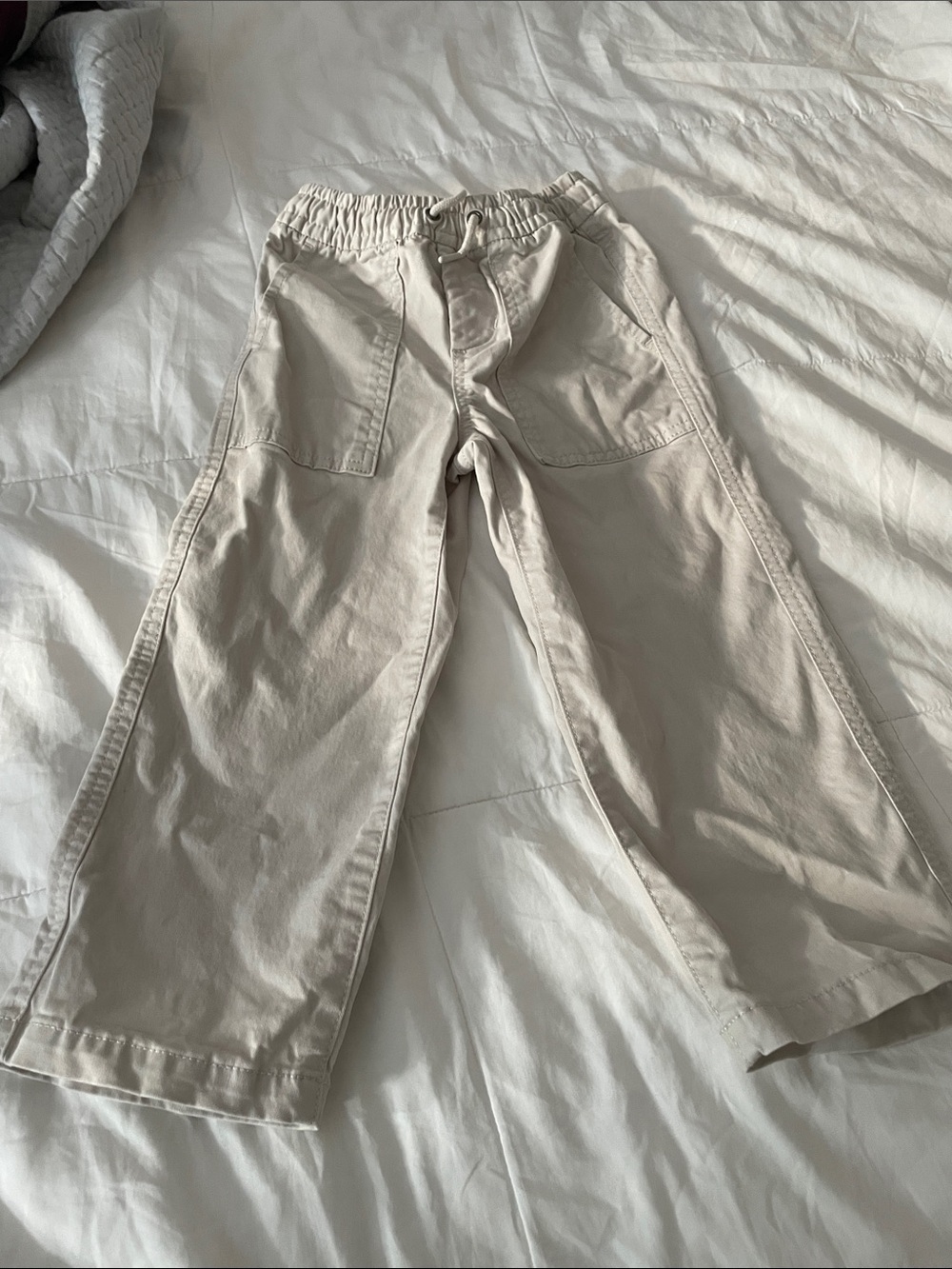 Gap Boy's Casual Drawstring Utility Chinos - Beige
